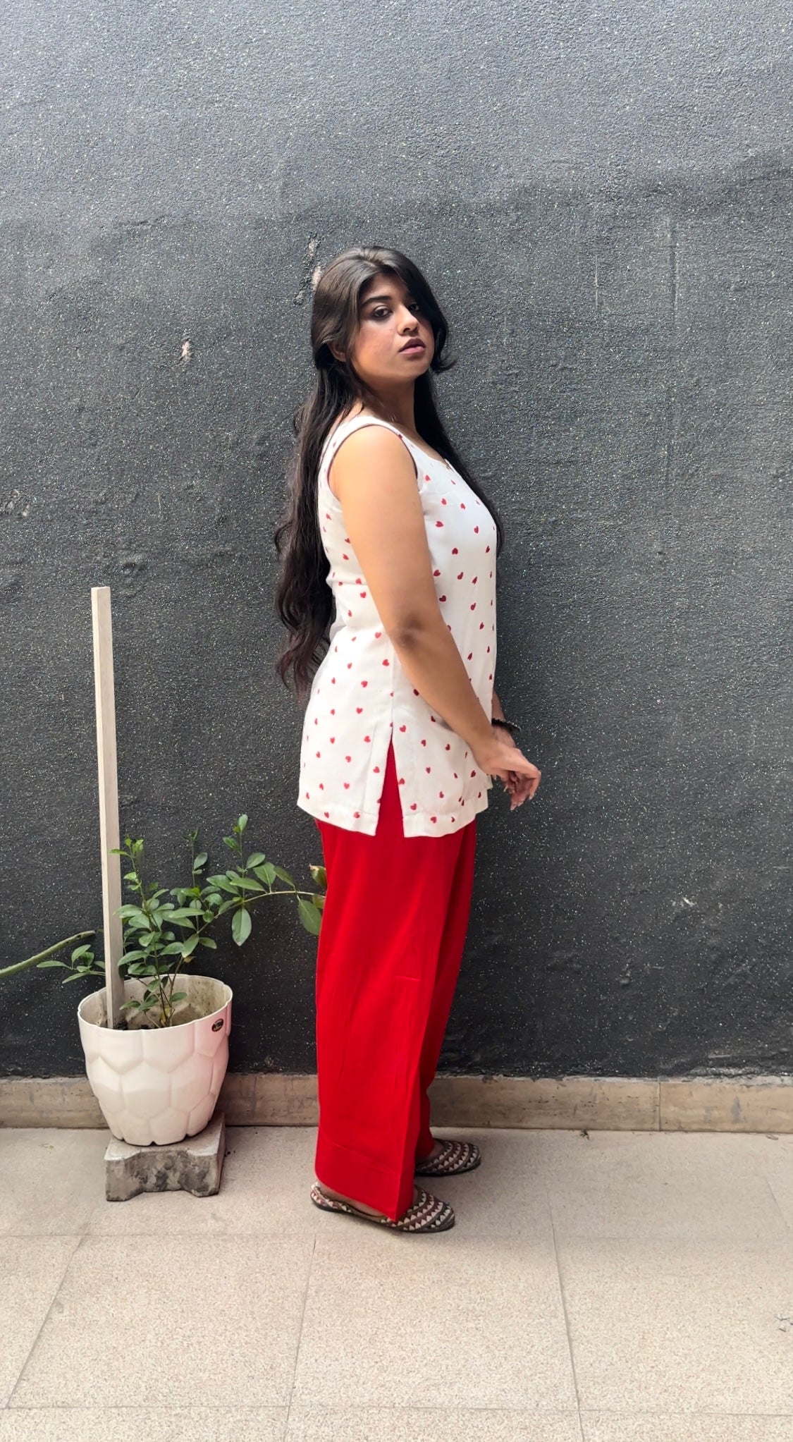 red heart farshi salwar c-ord set