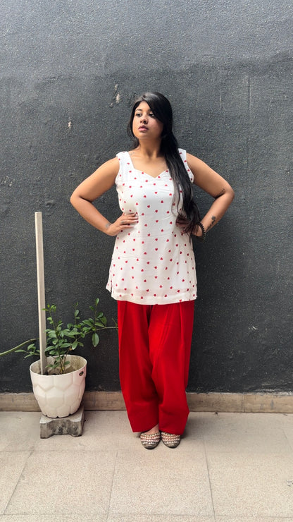 red heart farshi salwar c-ord set