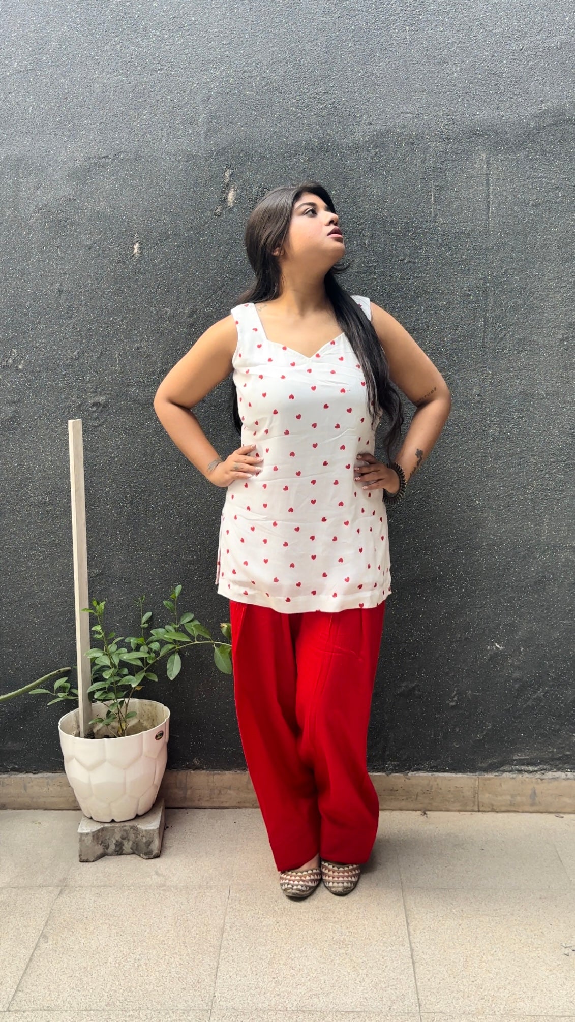 red heart farshi salwar c-ord set