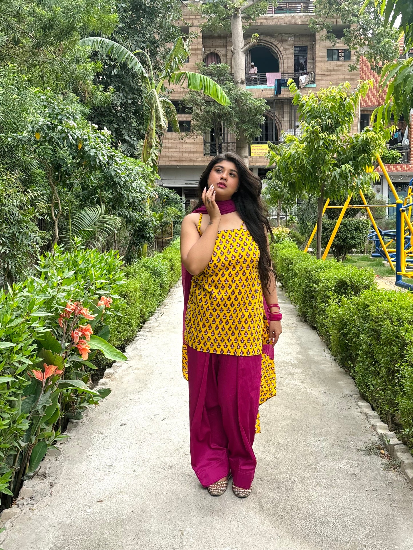 basanti farshi salwar suit