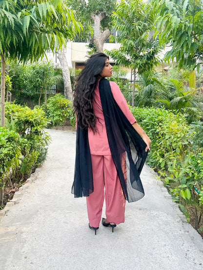 roseate lace farshi suit