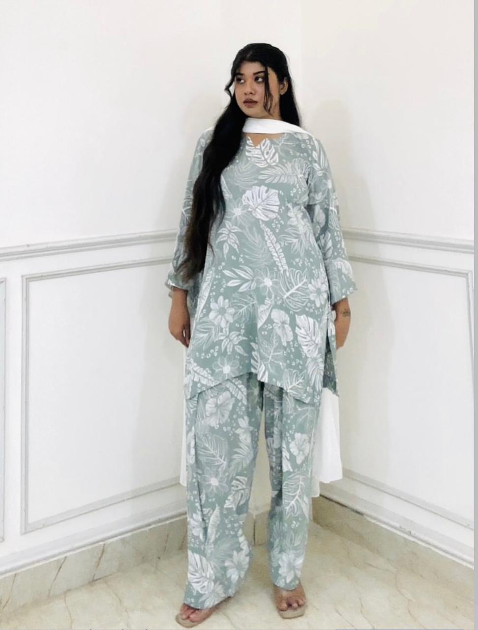 mint breeze printed farshi salwar suit