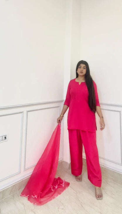 megenta pink festive salwar suit